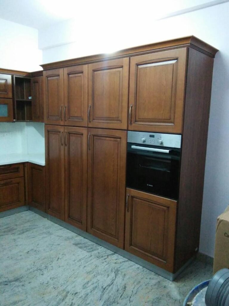 Kitchen Storage solution with kitchen appliance attached delivered by Dream Home Wood Decor